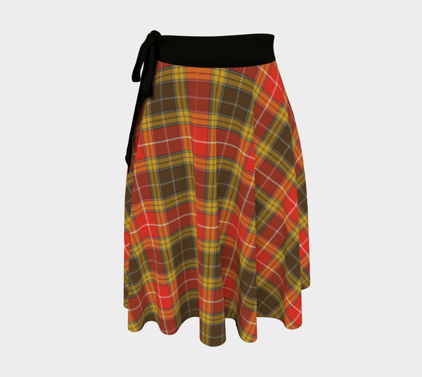 Buchanan Old Set Weathered Tartan Classic Wrap Skirt