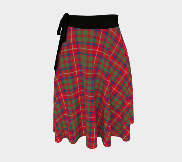 Shaw Red Modern Tartan Classic Wrap Skirt