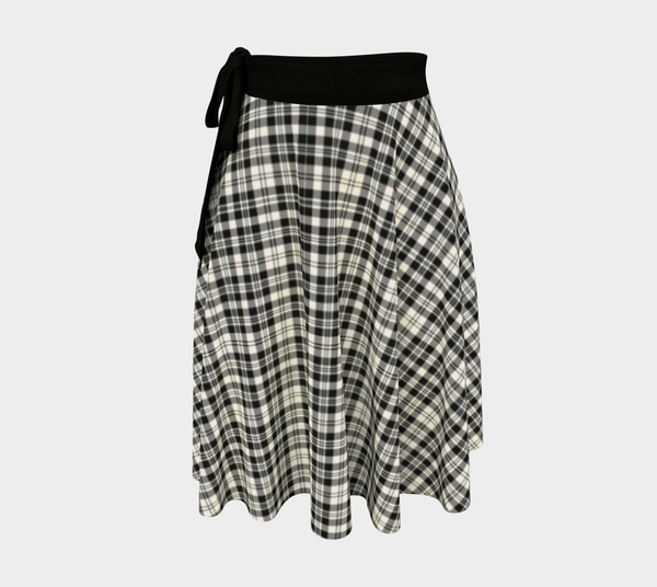 Scott Black & White Ancient Tartan Classic Wrap Skirt