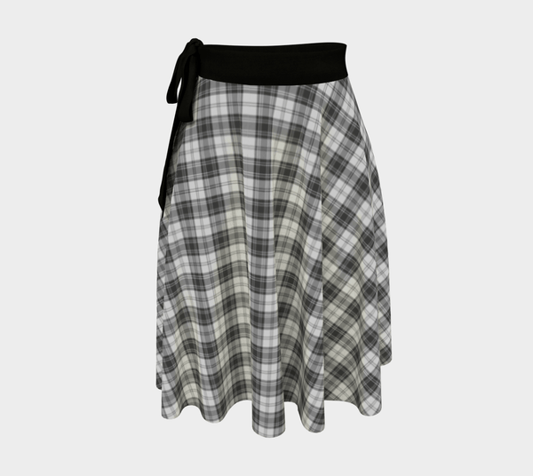 Douglas Grey Modern Tartan Classic Wrap Skirt