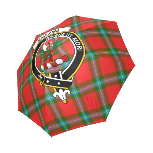 Maclaine Of Loch Buie Clan Badge Tartan Umbrella