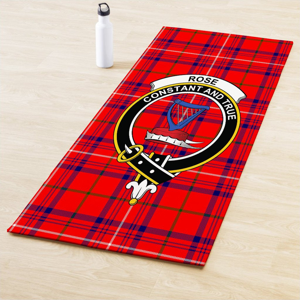 Rose Modern Clan Crest Tartan Yoga Mat