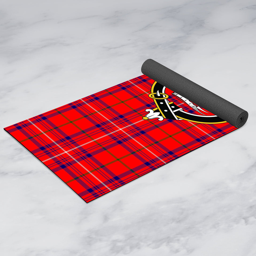 Rose Modern Clan Crest Tartan Yoga Mat