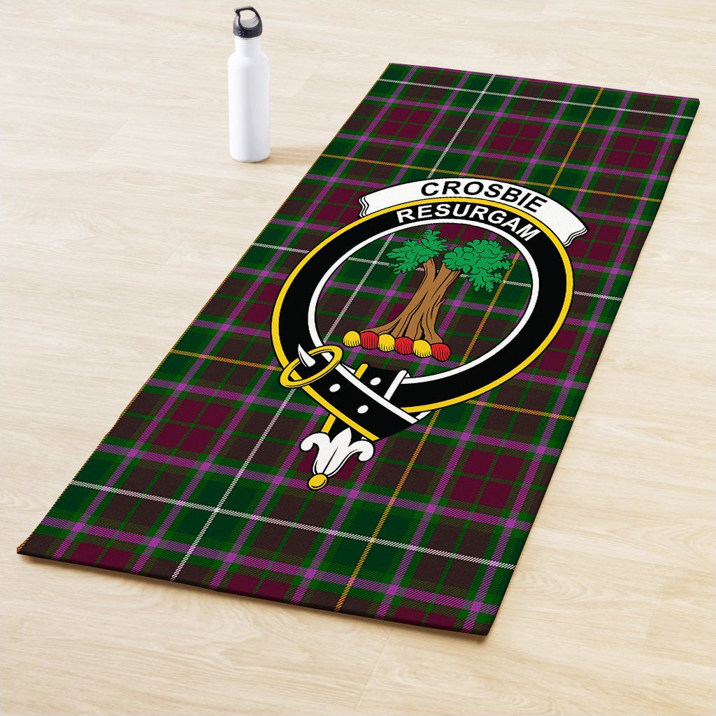 Crosbie Clan Crest Tartan Yoga Mat