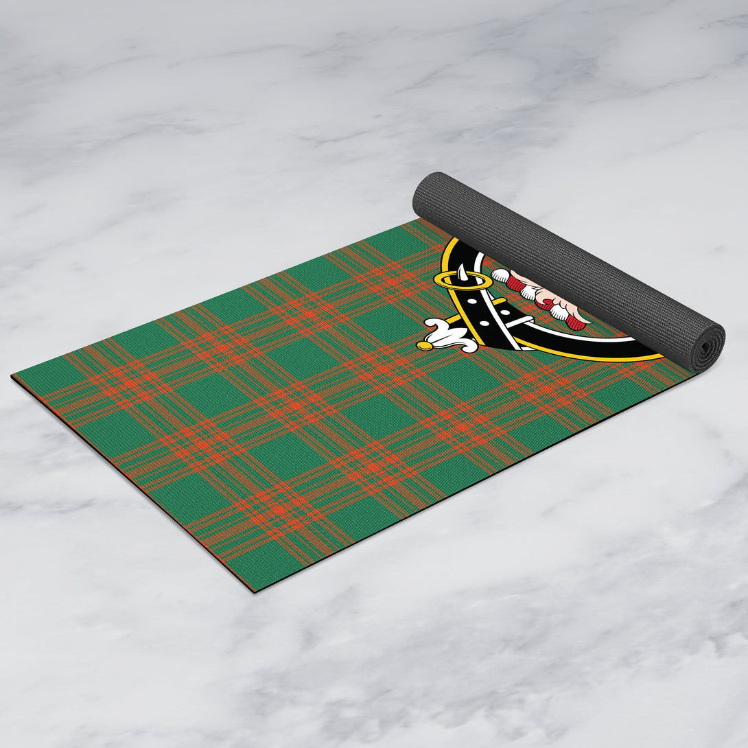 Menzies Green Ancient Clan Crest Tartan Yoga Mat