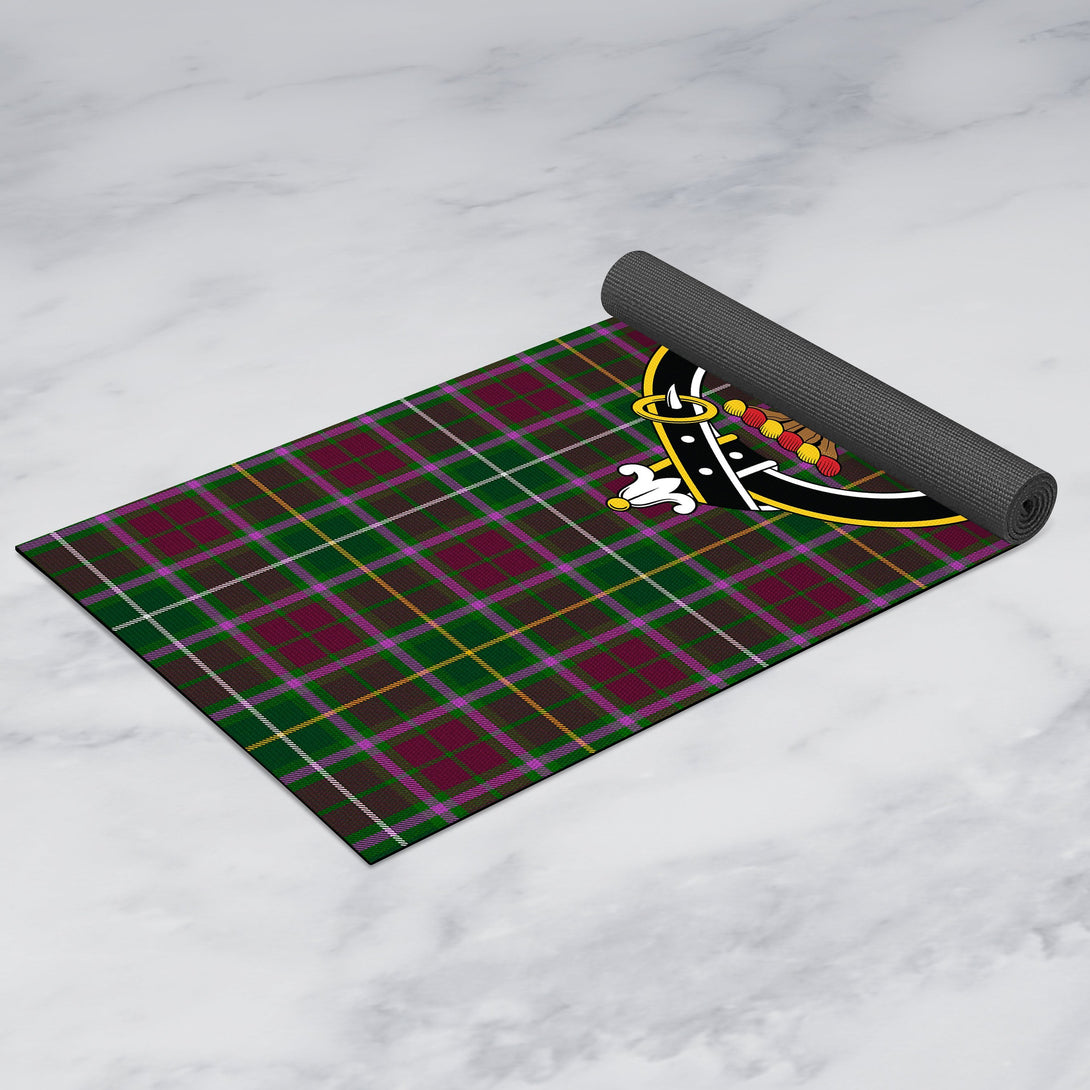 Crosbie Clan Crest Tartan Yoga Mat