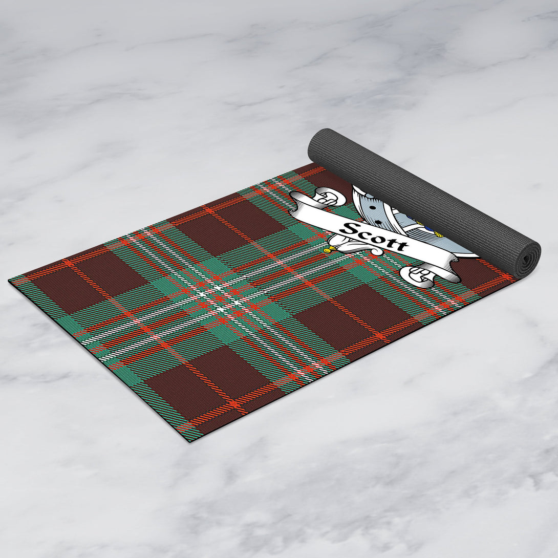 Scott Brown Ancient Clan Crest Tartan Yoga Mat