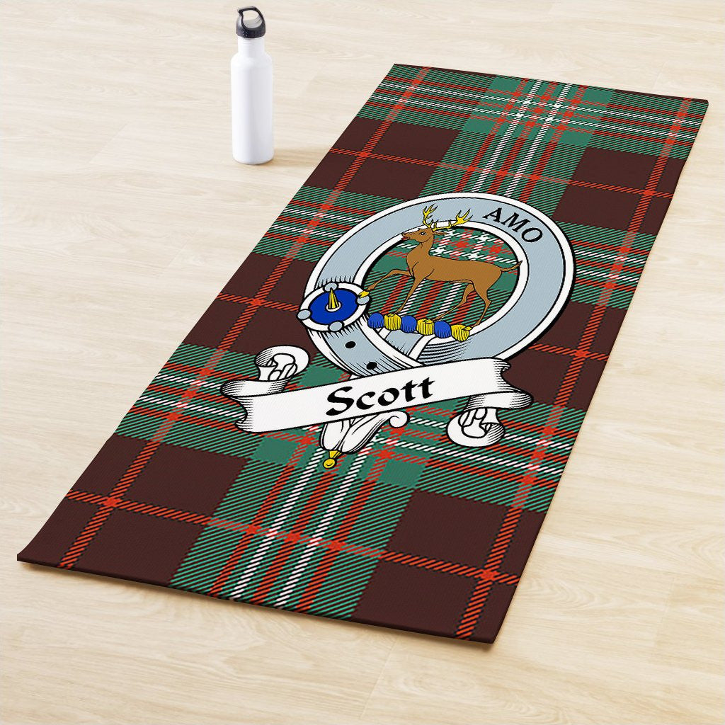 Scott Brown Ancient Clan Crest Tartan Yoga Mat