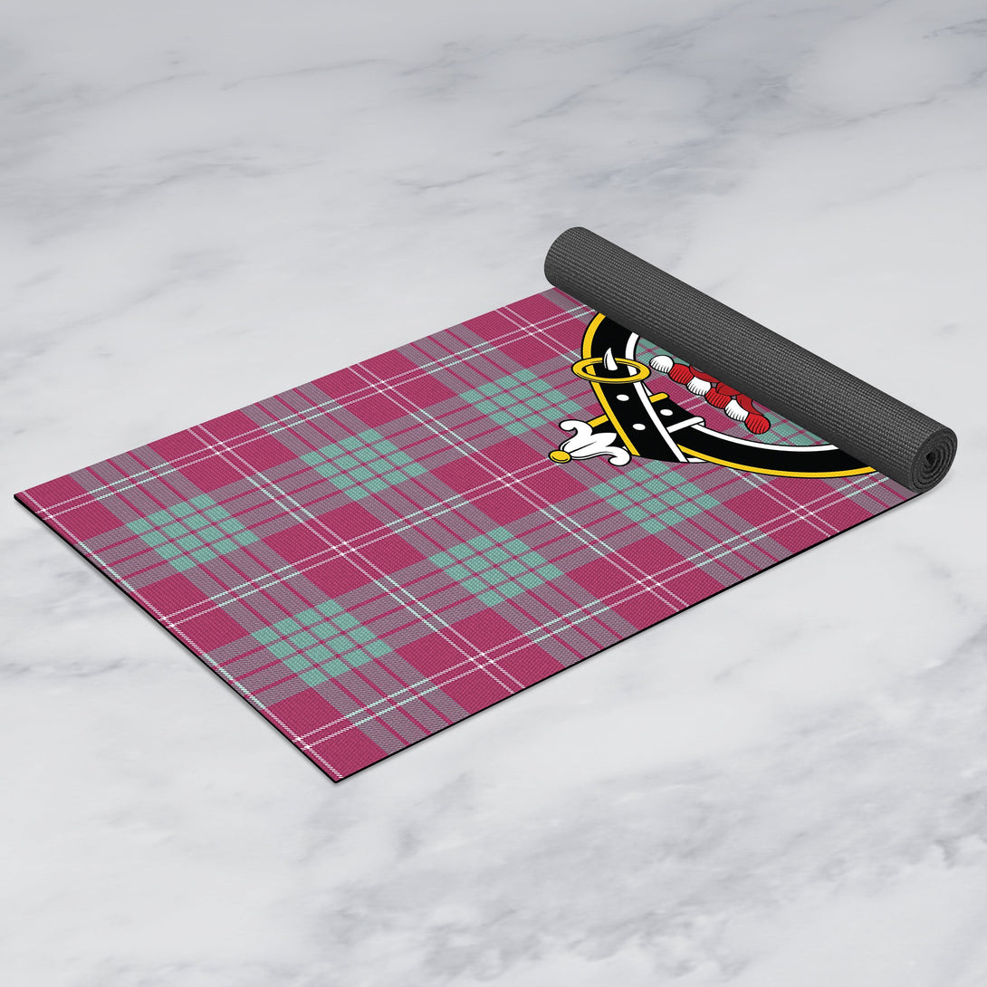 Crawford Ancient Clan Crest Tartan Yoga Mat