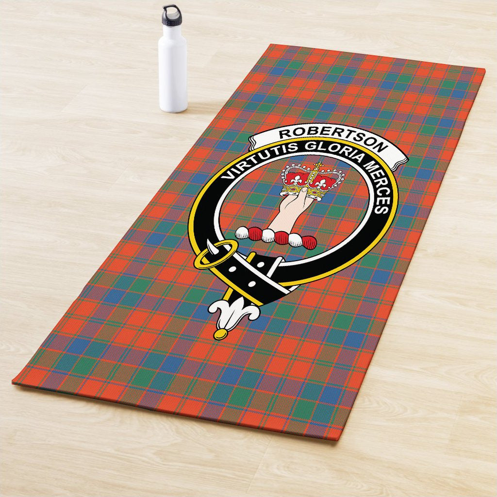 Robertson Ancient Clan Crest Tartan Yoga Mat