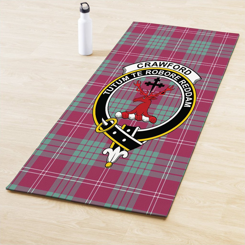 Crawford Ancient Clan Crest Tartan Yoga Mat