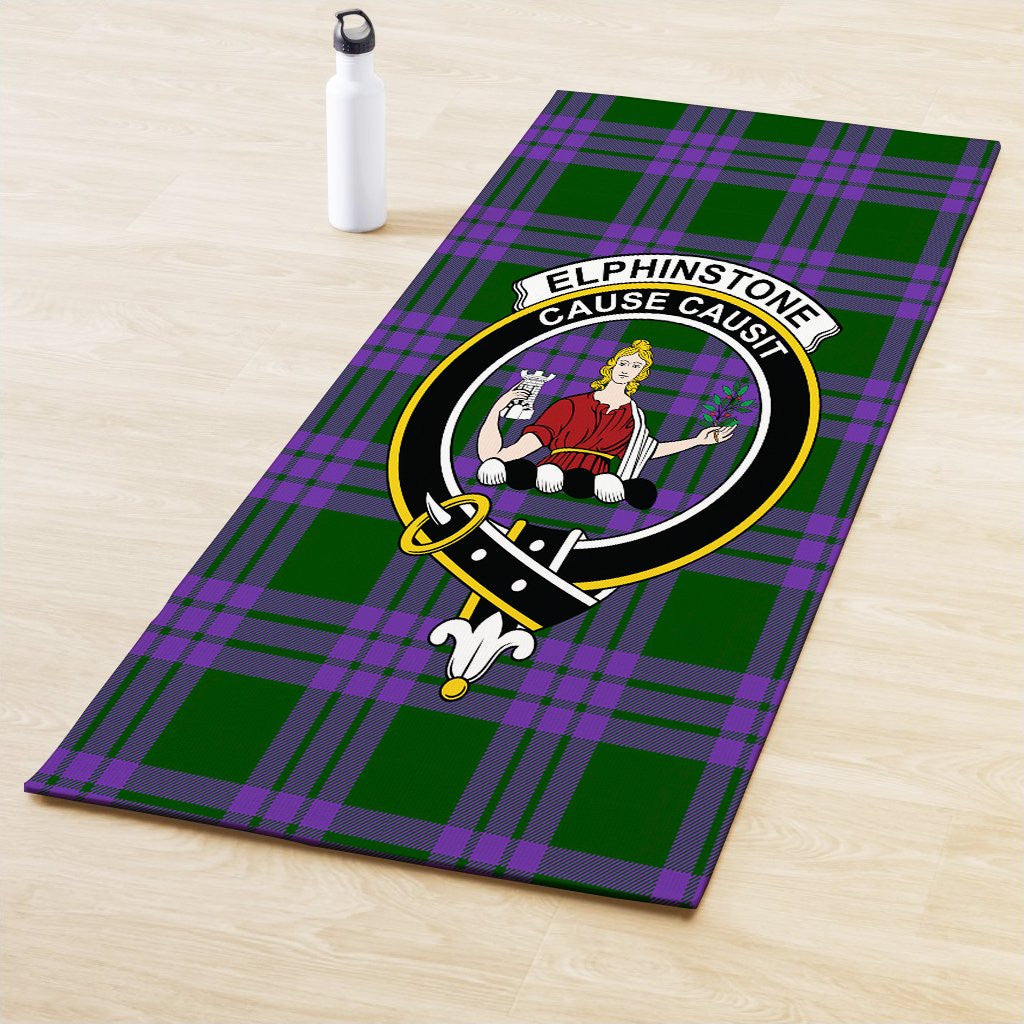 Elphinstone Clan Crest Tartan Yoga Mat