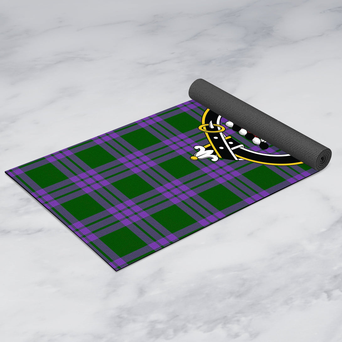 Elphinstone Clan Crest Tartan Yoga Mat