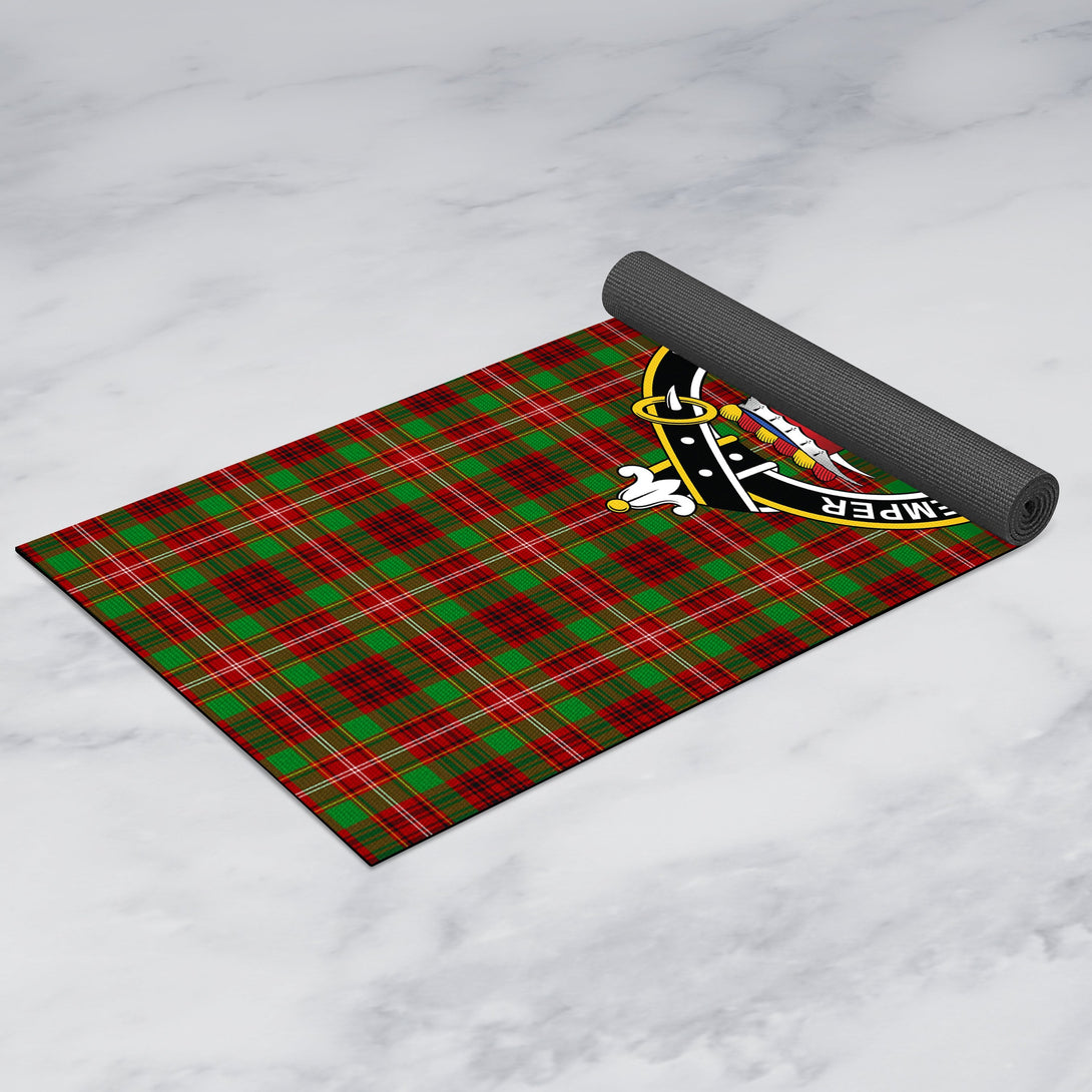 Ainslie Clan Crest Tartan Yoga Mat