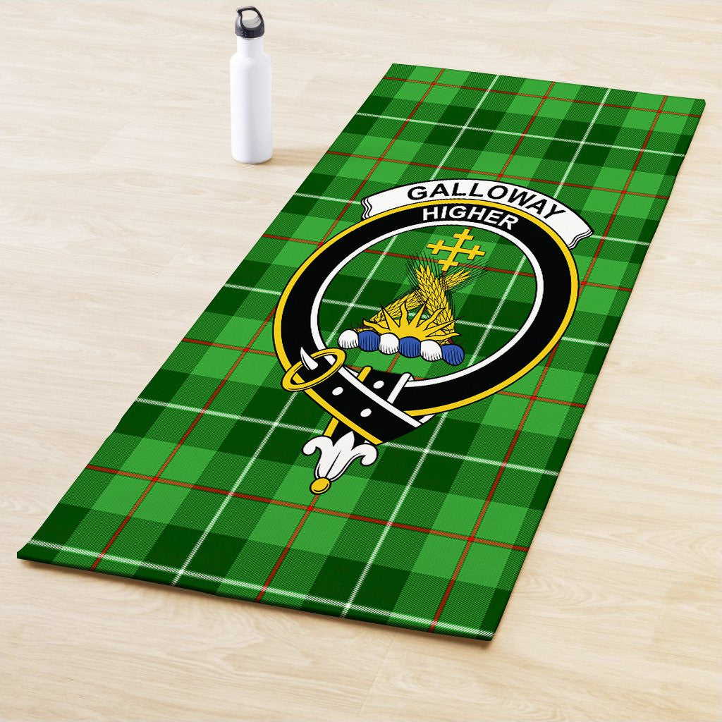 Galloway Clan Crest Tartan Yoga Mat