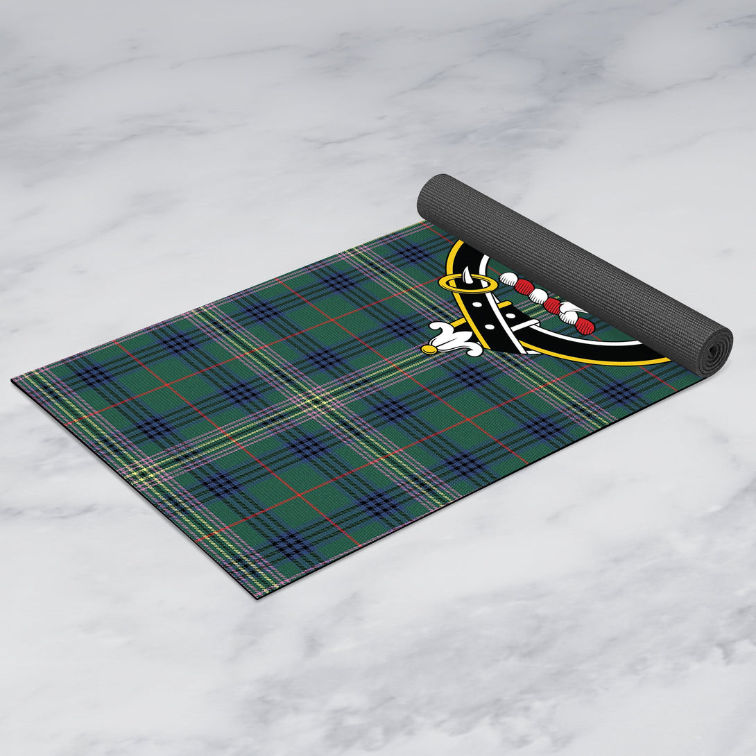 Kennedy Modern Clan Crest Tartan Yoga Mat