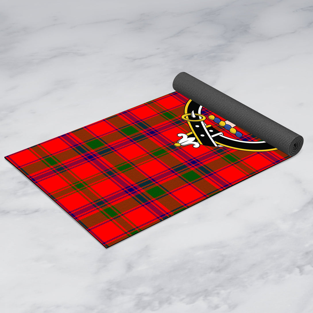 Bain Clan Crest Tartan Yoga Mat