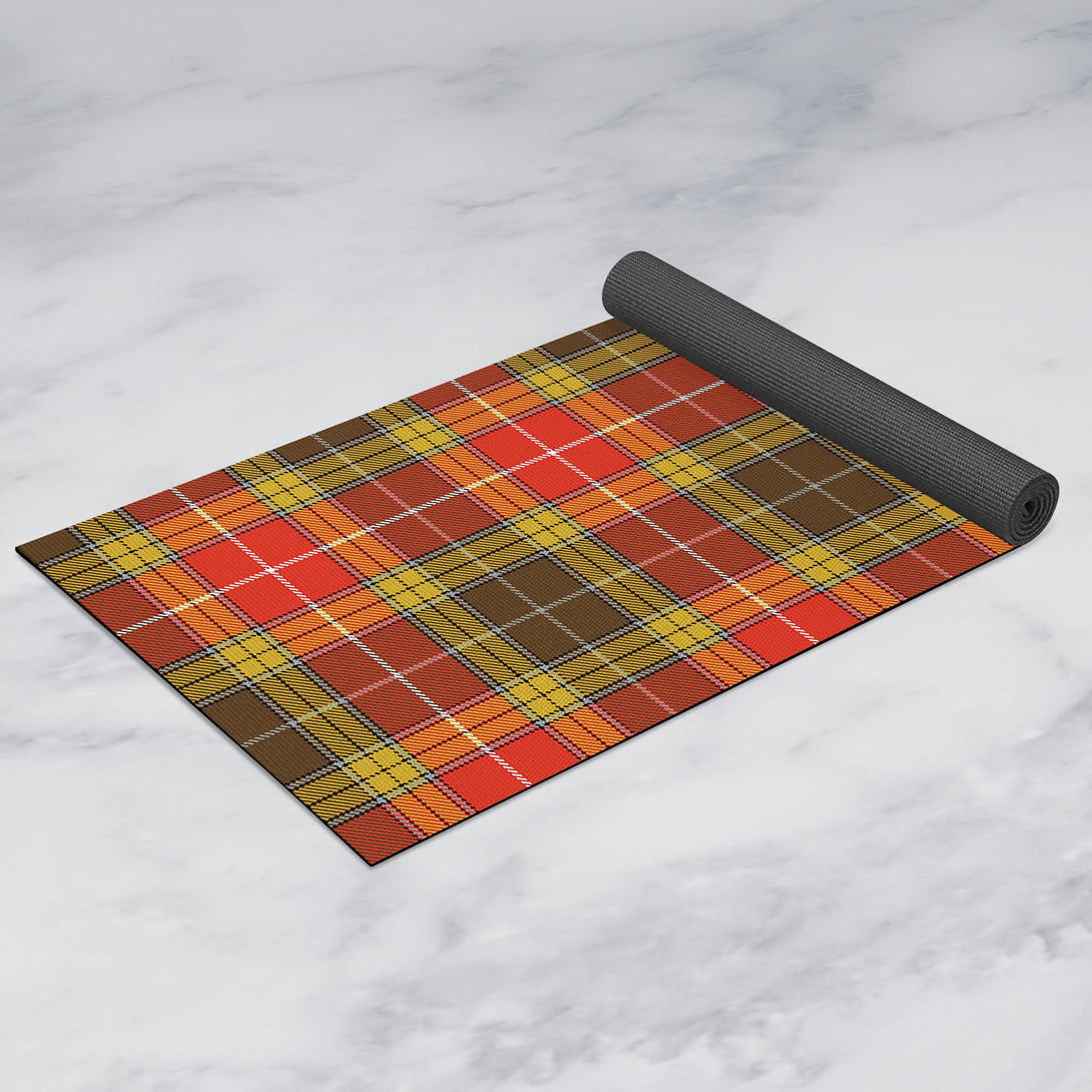 Buchanan Old Set Weathered Clan Tartan Yoga Mat