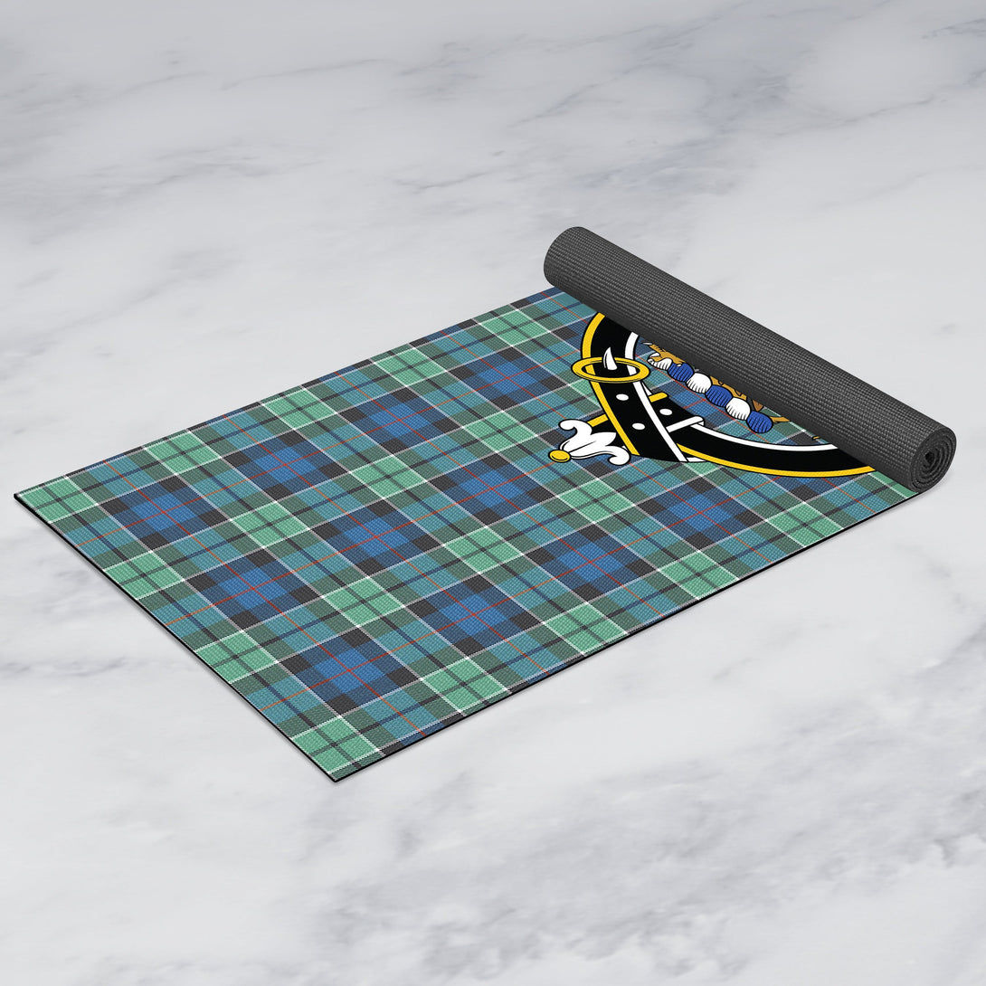 Leslie Hunting Ancient Clan Crest Tartan Yoga Mat