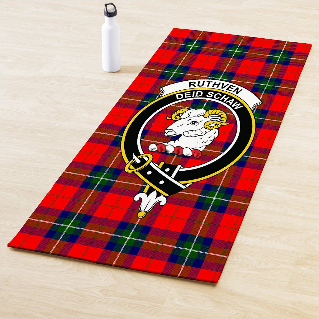 Ruthven Modern Clan Crest Tartan Yoga Mat