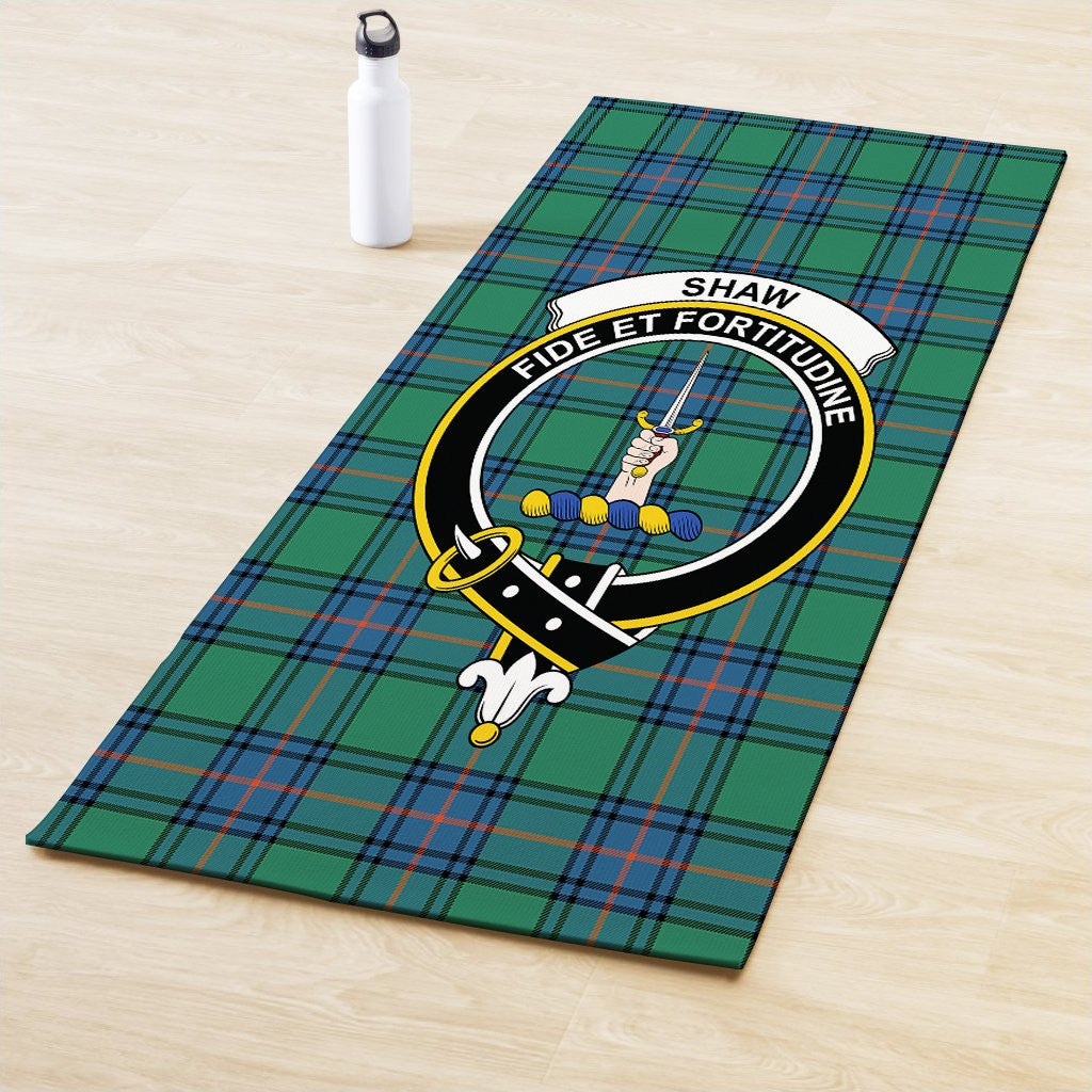 Shaw Ancient Clan Crest Tartan Yoga Mat