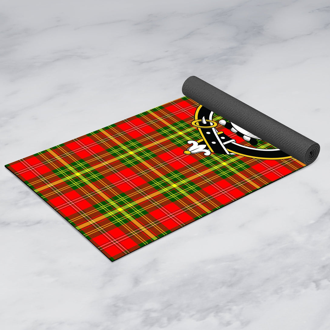 Leask Clan Crest Tartan Yoga Mat