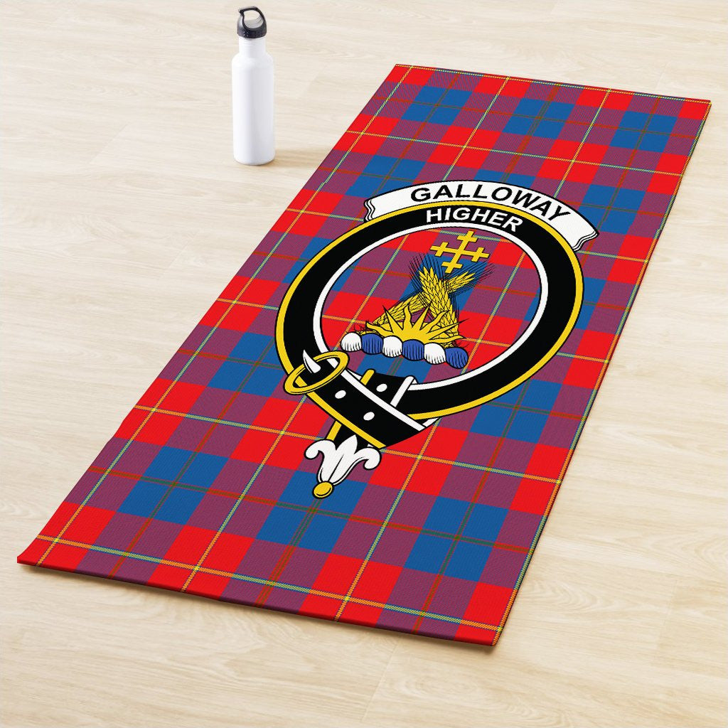 Galloway Red Clan Crest Tartan Yoga Mat