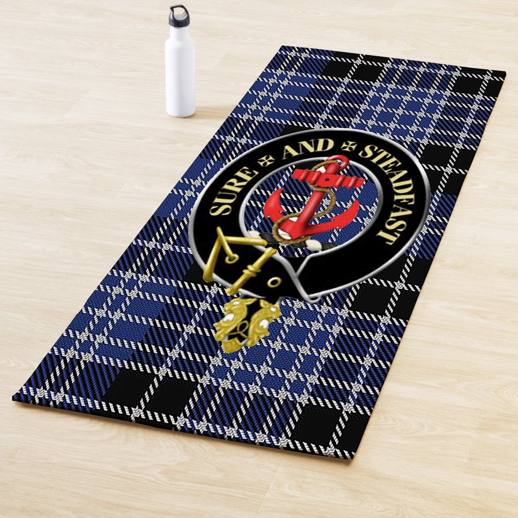 Clark Clan Crest Tartan Yoga Mat