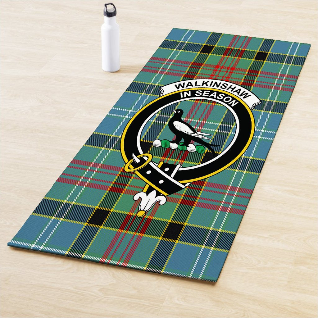 Walkinshaw Clan Crest Tartan Yoga Mat