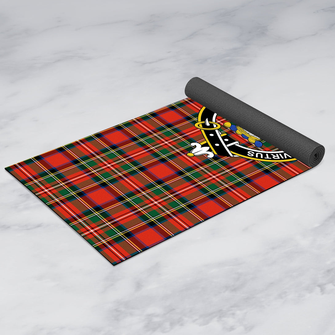 Stewart Royal Modern Clan Crest Tartan Yoga Mat