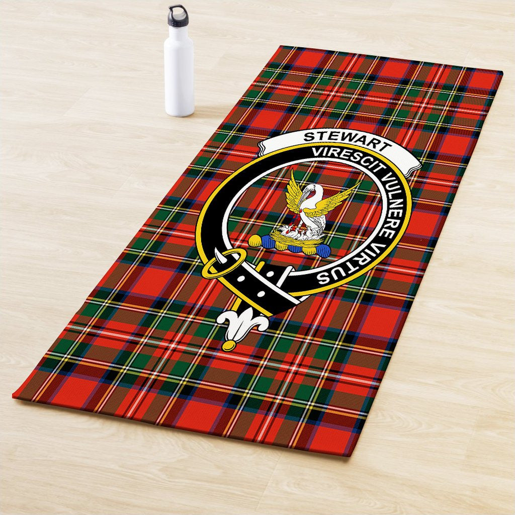 Stewart Royal Modern Clan Crest Tartan Yoga Mat