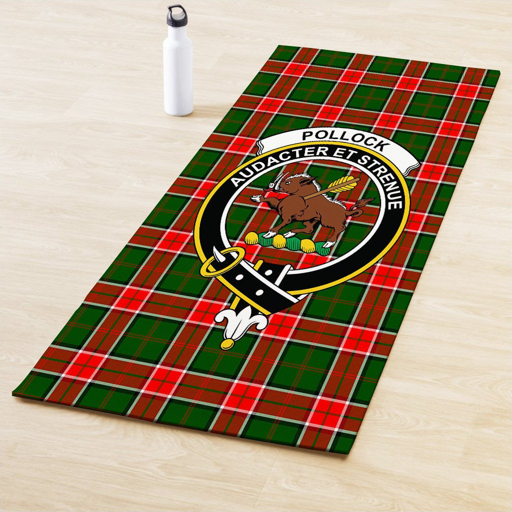 Pollock Modern Clan Crest Tartan Yoga Mat