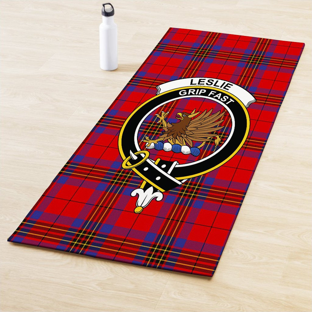 Leslie Modern Clan Crest Tartan Yoga Mat