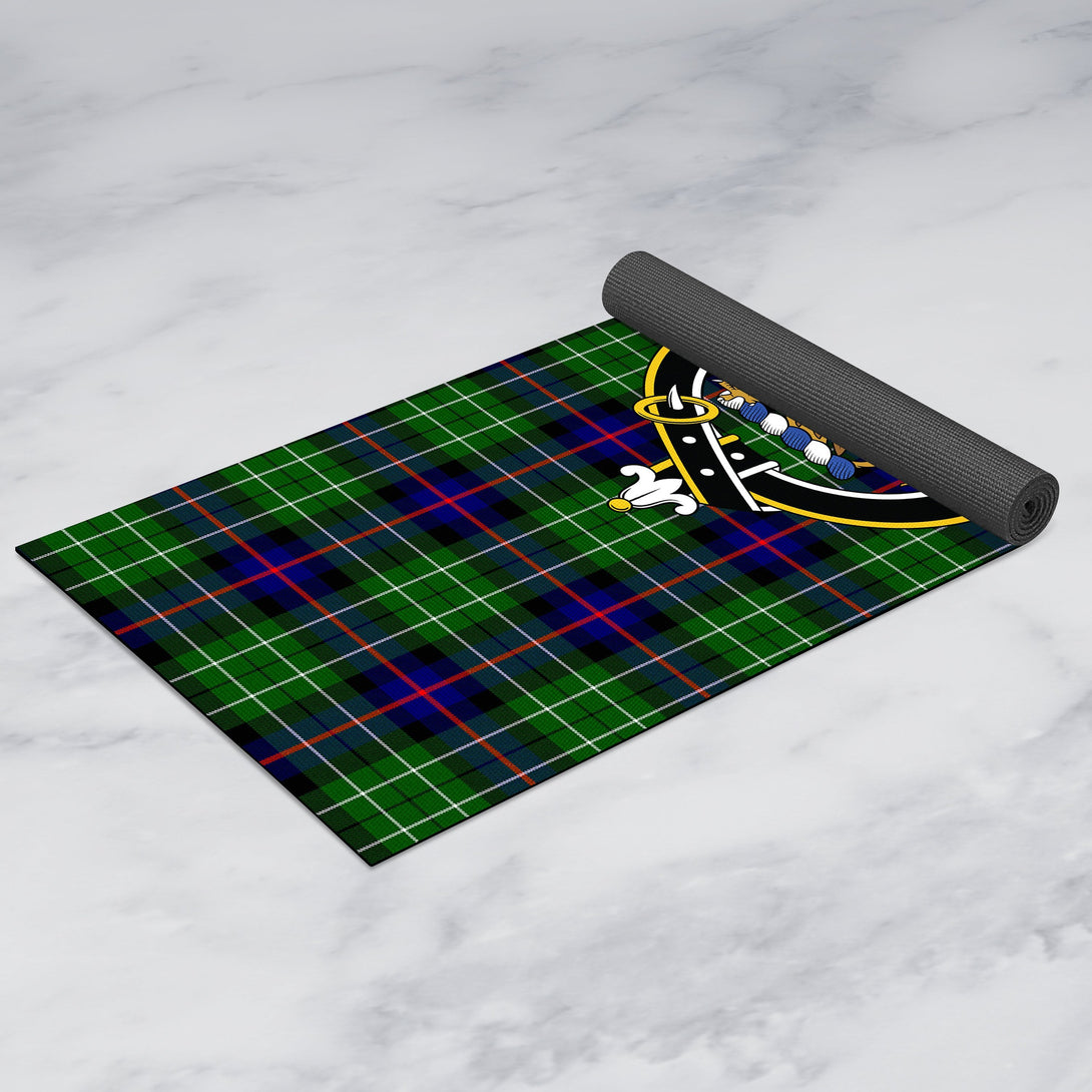 Leslie Hunting Clan Crest Tartan Yoga Mat