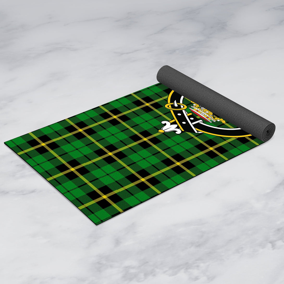 Wallace Hunting Green Clan Crest Tartan Yoga Mat