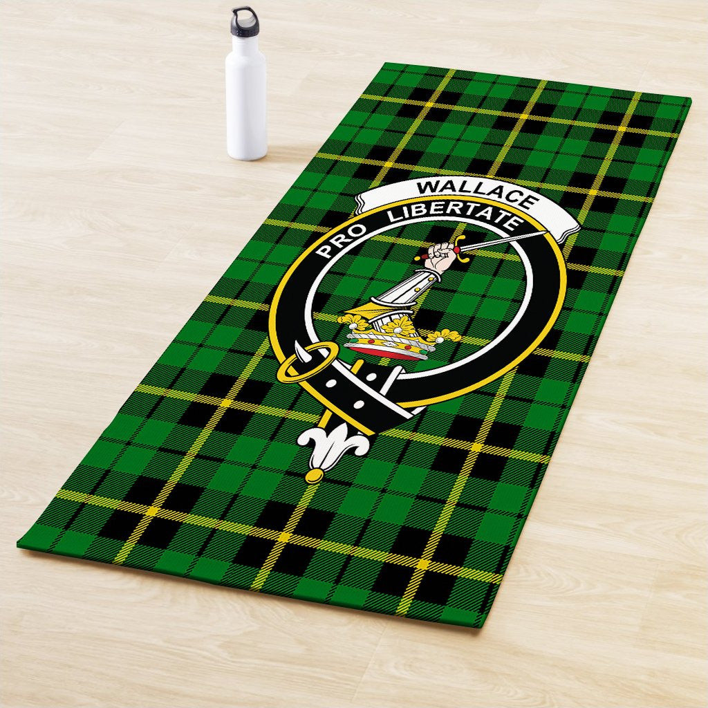 Wallace Hunting Green Clan Crest Tartan Yoga Mat