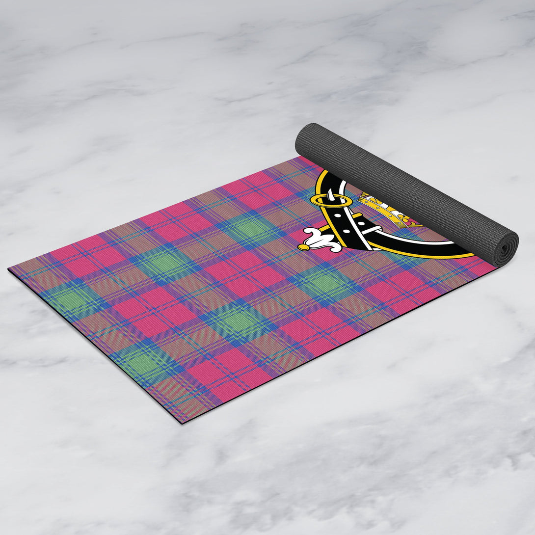 Lindsay Ancient Clan Crest Tartan Yoga Mat