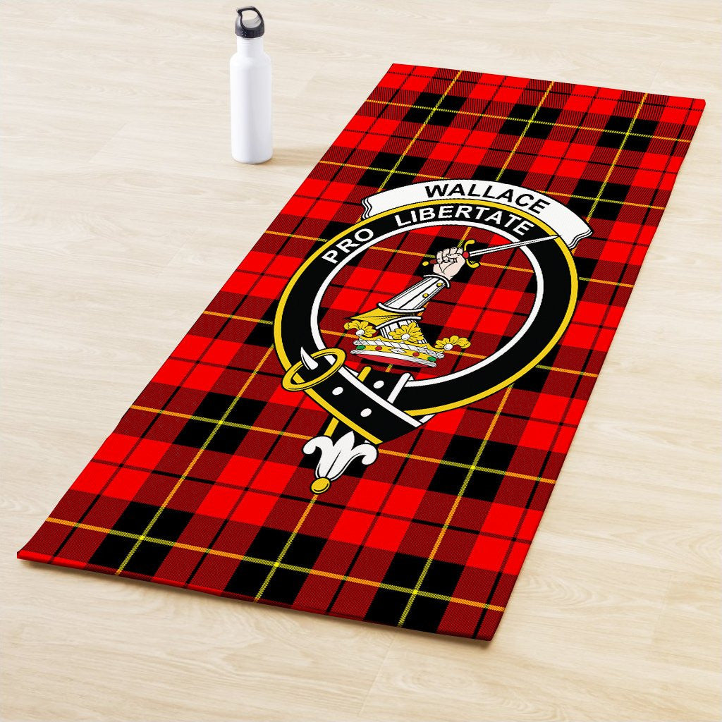 Wallace Hunting Red Clan Crest Tartan Yoga Mat