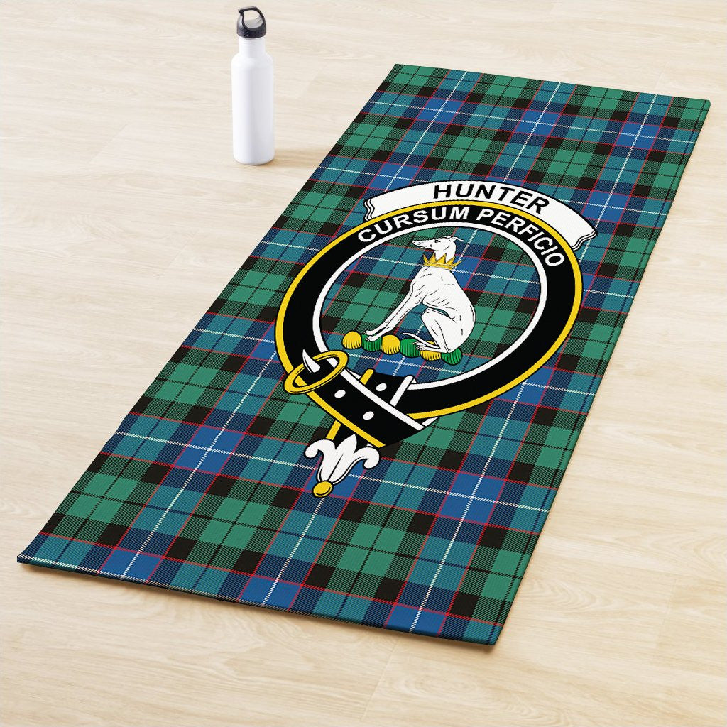 Hunter Ancient Clan Crest Tartan Yoga Mat