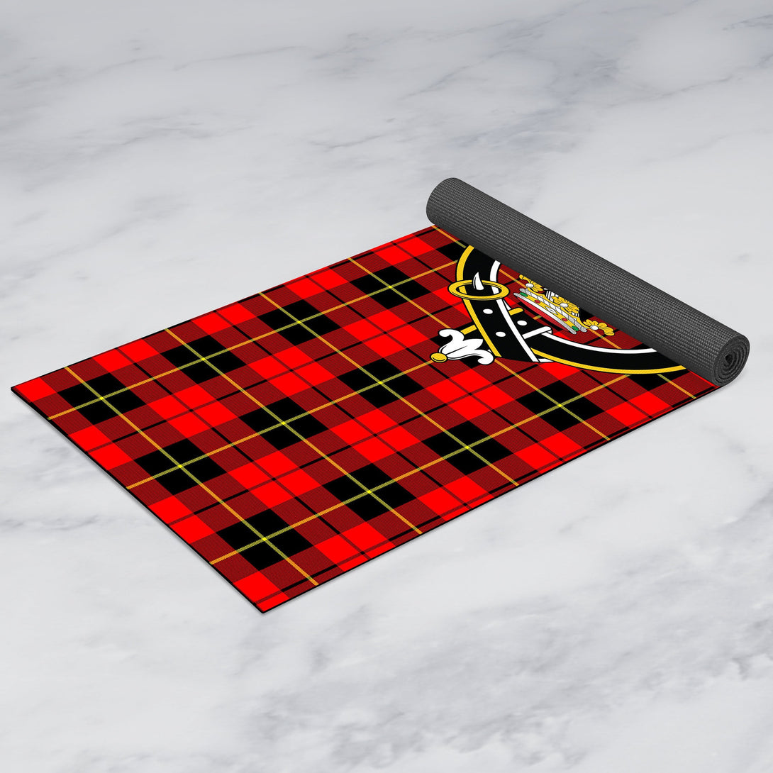 Wallace Hunting Red Clan Crest Tartan Yoga Mat