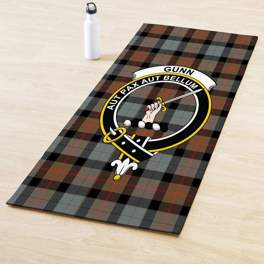 Gunn Weathered Clan Crest Tartan Yoga Mat