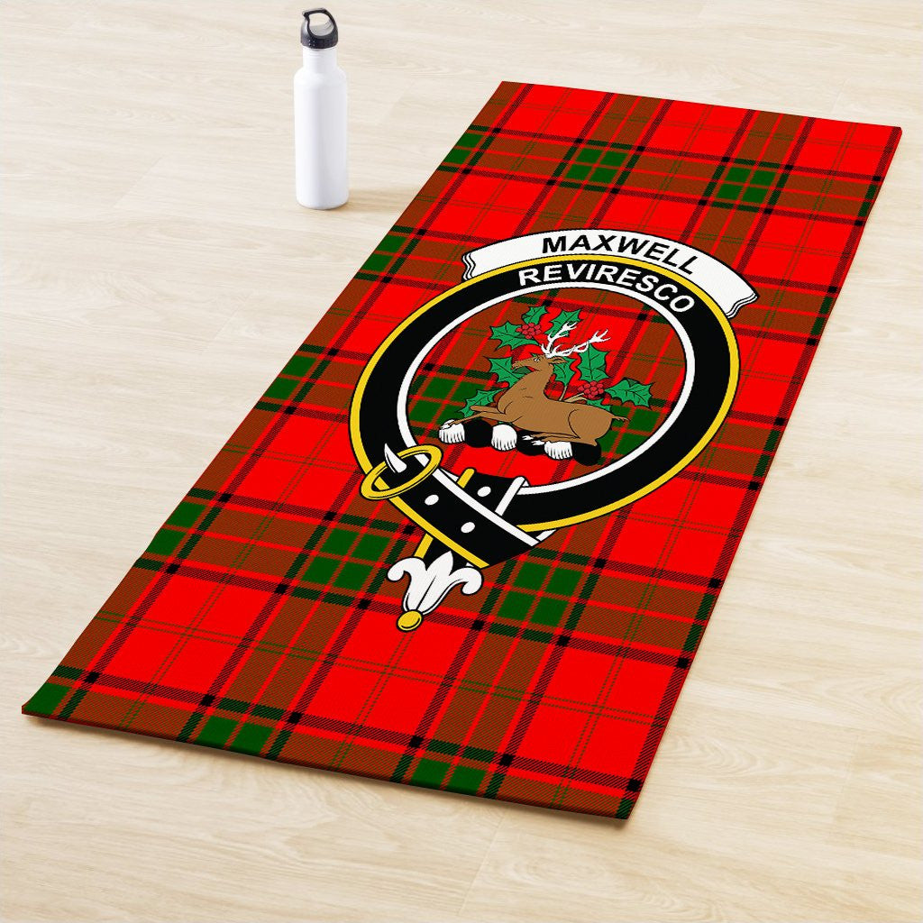 Maxwell Modern Clan Crest Tartan Yoga Mat