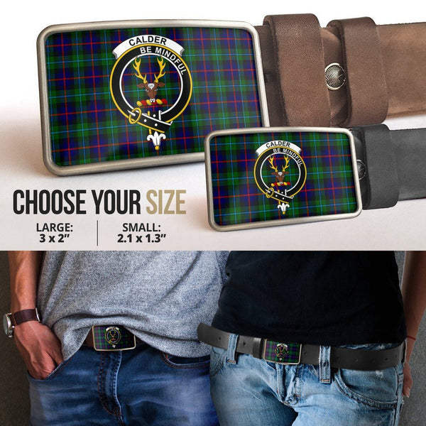 Calder Modern Clan Badge Classic Tartan Belt Buckle