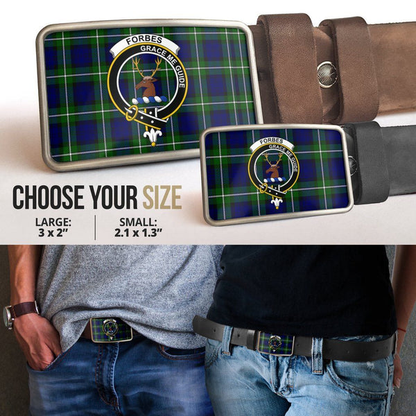 Forbes Modern Clan Badge Classic Tartan Belt Buckle