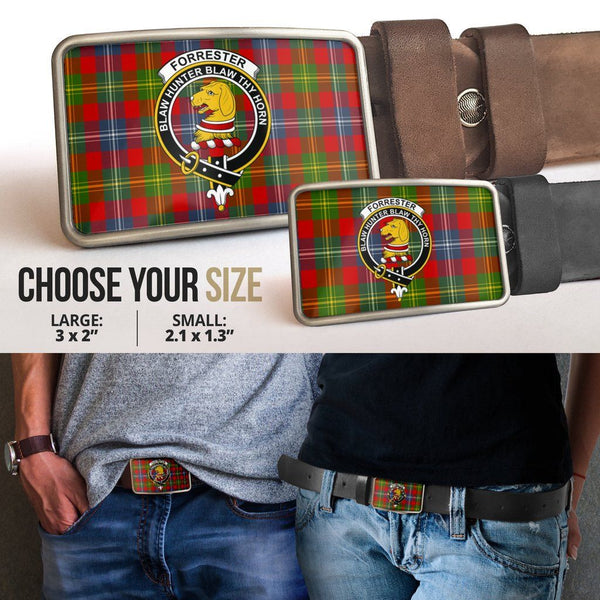 Forrester Clan Badge Classic Tartan Belt Buckle