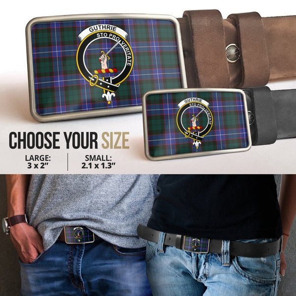 Guthrie Modern Clan Badge Classic Tartan Belt Buckle