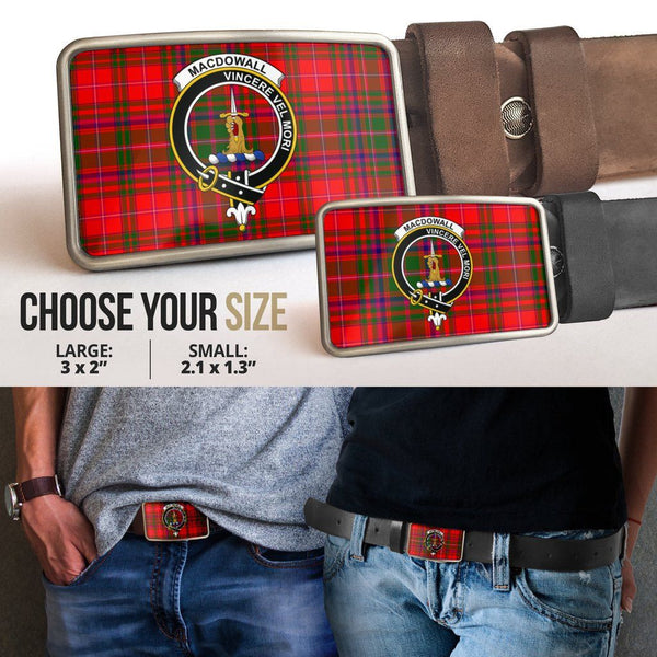 MacDowall (of Garthland) Clan Badge Classic Tartan Belt Buckle