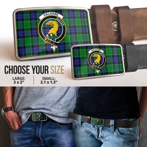 Haldane Clan Badge Classic Tartan Belt Buckle