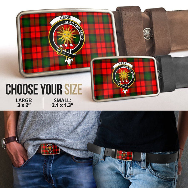 Kerr Modern Clan Badge Classic Tartan Belt Buckle