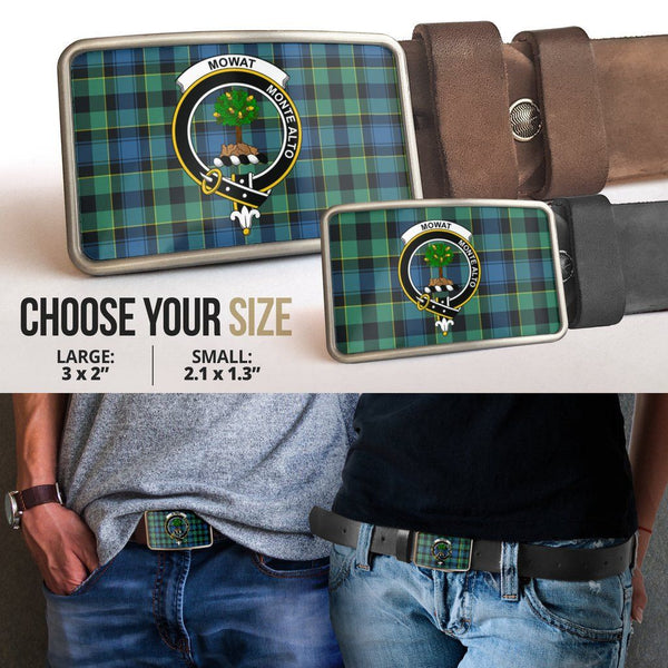 Mowat  Clan Badge Classic Tartan Belt Buckle